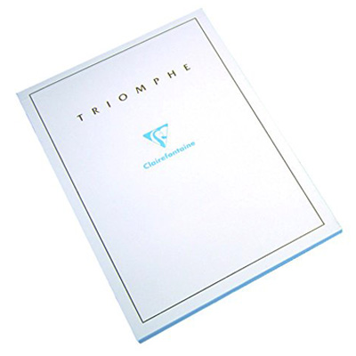 CLAIREFONTAINE TRIOMPHE A4 WHITE UNRULED NOTEPAD - GLUED
